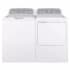 GE 27 Inch Wide 4.6 Cu. Ft. Top Loading Washer and 27 Inch Wide 7.2 Cu. Ft. Front Loading Electric Dryer White