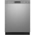 GE 24 Inch Wide 16 Place Setting Built-In Front Control Dishwasher with AutoSense Wash Cycle and Dry Boost Stainless Steel