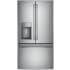 GE 36 Inch Wide 27.7 Cu. Ft. Energy Star Rated French Door Refrigerator with Showcase LED Lighting and TwinChill Evaporators Stainless Steel