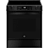 GE 30 Inch Wide 5.3 Cu. Ft. Slide In Electric Range with Storage Drawer and Radiant Burners Black
