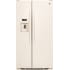 GE 36 Inch Wide 25.3 Cu. Ft. Energy Star Rated Side By Side Refrigerator with External Ice and Water Dispenser Bisque
