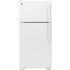 GE 28 Inch Wide 15.6 Cu. Ft. Energy Star Rated Top Mount Refrigerator with LED lighting and Left Hinge Door Swing White
