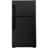 GE 33 Inch Wide 21.9 Cu. Ft. Energy Star Certified Top Freezer Refrigerator with LED Lighting Black