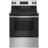 GE 30 Inch Wide 5 Cu. Ft. Free Standing Electric Range with Knob Controls and Storage Drawer Stainless Steel / Black