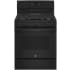 GE 30 Inch Wide 5 Cu. Ft. Free Standing Gas Range with Precision Simmer Burner and Integrated Non-Stick Griddle Black