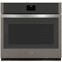 GE 30 Inch Wide 5 Cu. Ft. Fingerprint Resistant Electric Single Oven with Meat Thermometer and Convection Fingerprint Resistant Slate
