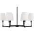 Generation Lighting Chatfield 6 Light 26" Wide Outdoor Chandelier Midnight Black