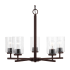 Generation Lighting Oslo 5 Light 24" Wide Pillar Candle Chandelier Bronze