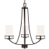 Generation Lighting Robie 3 Light 21" Wide Pillar Candle Chandelier Bronze