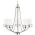 Generation Lighting Robie 5 Light 24" Wide Pillar Candle Chandelier Brushed Nickel