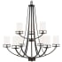 Generation Lighting Robie 9 Light 33" Wide Pillar Candle Chandelier Bronze