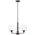 Generation Lighting Canfield 3 Light 20" Wide LED Chandelier Bronze