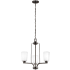 Generation Lighting Franport 3 Light 20" Wide LED Chandelier Bronze
