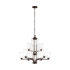 Generation Lighting Franport 9 Light 30" Wide Chandelier Bronze