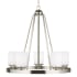 Generation Lighting Kemal 5 Light 24" Wide LED Ring Chandelier Brushed Nickel