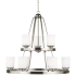 Generation Lighting Kemal 9 Light 30" Wide LED Ring Chandelier Brushed Nickel