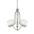 Generation Lighting Emmons 5 Light 24" Wide LED Chandelier Brushed Nickel