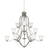 Generation Lighting Emmons 12 Light 45" Wide LED Empire Chandelier Brushed Nickel