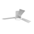 Generation Lighting 3 Bladed 42" Indoor Ceiling Fan - LED Light Kit, Blades and Remote Included Rubberized White