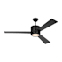 Generation Lighting Vision 52" 3 Blade Indoor Ceiling Fan Midnight Black