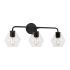 Generation Lighting Jett 3 Light 26" Wide Bathroom Vanity Light Midnight Black