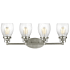 Generation Lighting Belton 4 Light 29" Wide Bathroom Vanity Light Brushed Nickel