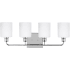 Generation Lighting Canfield 4 Light 32" Wide Bathroom Vanity Light Chrome
