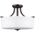 Generation Lighting Kemal 3 Light 16" Wide LED Semi-Flush Drum Ceiling Fixture Bronze