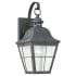 Generation Lighting Chatham 15" Tall Outdoor Wall Sconce with Clear Seedy Glass Oxidized Bronze
