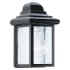 Generation Lighting Mullberry Hill 9" Tall Outdoor Wall Sconce with Clear Glass Black