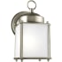 Generation Lighting New Castle 8" Tall LED Outdoor Wall Sconce Antique Brushed Nickel