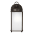 Generation Lighting New Castle 10" Tall Outdoor Wall Sconce with Frosted Glass Shade Antique Bronze
