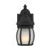 Generation Lighting Wynfield 11" Tall Outdoor Wall Sconce with Frosted Glass Shade Black