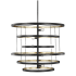 Generation Lighting Celeste 5 Light 30" Wide Abstract Ring Chandelier Aged Iron / Antique Gild