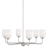 Generation Lighting Emile 6 Light 30" Wide Chandelier Brushed Steel