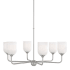 Generation Lighting Emile 6 Light 30" Wide LED Chandelier Brushed Steel
