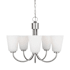 Generation Lighting Miles 5 Light 21" Wide Chandelier Brushed Nickel