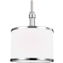 Generation Lighting Prospect Park 8" Wide Mini Pendant Satin Nickel / Chrome