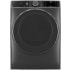 GE Profile 28 Inch Wide 7.8 Cu. Ft. Energy Star Certified Electric Dryer with Sanitize and Steam Cycles Carbon Graphite