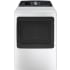 GE Profile GE Profile 27" Wide 7.4 Cu. Ft. Electric Dryer White on White with Silver Backsplash