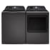 GE Profile 28 Inch Wide 5.3 Cu. Ft. Top Load Washer and 27 Inch Wide 7.4 Cu. Ft. Gas Dryer Laundry Pair with Smart Wash and Rinse and Sensor Dry Diamond Gray