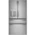 GE Profile 36 Inch Wide 22.3 Cu. Ft. Energy Star Certified Fingerprint Resistant French Door Refrigerator with LED Lights and Turbo Cool Stainless Steel