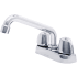 Gerber Classics 2.2 GPM Deck Mounted Double Handle Utility Faucet with Metal Handles Chrome