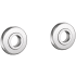 Ginger Hotelier Grab Bar Decorative Rings and Mounting Kit Polished Chrome