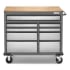 Gladiator Premier 41 Inch 9 Drawer Mobile Tool Workbench with Solid Wood Top Hammered Granite