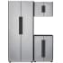 Gladiator Flex Cabinet System I 54 Inch Wide Free Standing and Wall Mounted Garage Storage Cabinet with Soft Close Doors Silver Tread