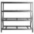 Gladiator 77" Wide 3 Shelf Metal Heavy Duty Rack with 24" Deep Shelves Hammered Granite