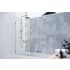 Glass Warehouse Solaris 58-1/4" High x 34" Wide Fixed Frameless Shower/Tub Screen with Clear Glass Brushed Nickel