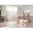Glass Warehouse Stellar 58-1/4" High x 69-1/2" Wide Hinged Frameless Tub Door with Clear Glass Brushed Nickel