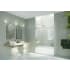 Glass Warehouse Astro 60" High x 56" Wide Sliding Frameless Tub Door with Clear Glass Brushed Bronze